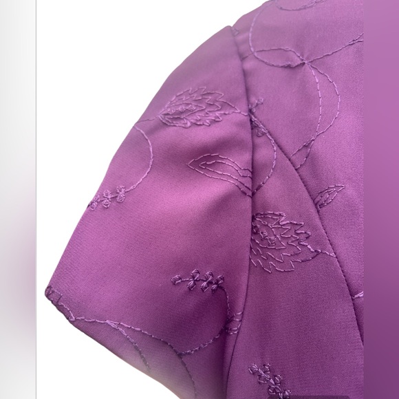 A design Cotton Original Hand Made Chinese Cheongsam Style Qipao Dress Purple - Picture 5 of 11